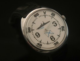 Serviced Soviet vintage 1980&#39;s Raketa 15J limited production sailor&#39;s wristwatch - £120.68 GBP
