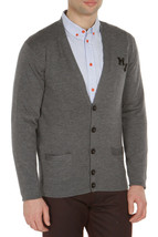 $348 MARC JACOBS M4004360 Button Sweater Cardigan Lead Melange merino Wool (XS) - £198.43 GBP