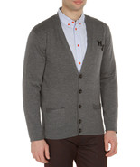 $348 MARC JACOBS M4004360 Button Sweater Cardigan Lead Melange merino Wo... - $4,669.99 MXN