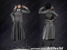 Wednesday Addams  -  Statue &amp; Miniature - Artifex3D | DND | RPG | Fantas... - $42.00