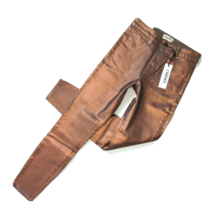 NWT L&#39;Agence Margot in Pine Bark Bronze Foil Crackle High Rise Skinny Jeans 26 - £57.55 GBP