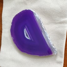 Agate Slices, Polished Geode Slice, Blue Purple Yellow, 2-3" polish stone decor image 3