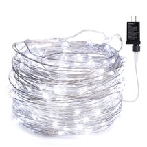 Fairy Lights Plug In, 70Ft 200 Led Waterproof Firefly Lights On Silver Wire Ul A - £18.16 GBP