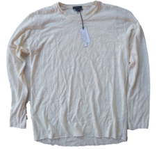 NWT Twenty Tees Men&#39;s Size Large Beige Raw Cotton Long Sleeve Tee Shirt - $29.65