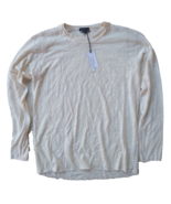 NWT Twenty Tees Men&#39;s Size Large Beige Raw Cotton Long Sleeve Tee Shirt - $40.68 CAD