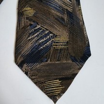 Croft &amp; Barrow Necktie Brown Geometric Mens Tie 4&quot;x59&quot; Made In USA 100% ... - £5.32 GBP