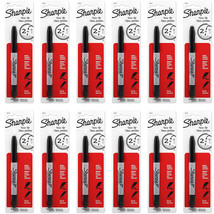 Pack of (12) NEW Sharpie Black Permanent Twin Tip Ultra Fine/Fine Marker - $472.43 MXN