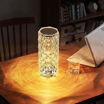 Crystal Diamond Table Lamp Touch Control 16 Color Changing Bedside Lamp - £21.17 GBP