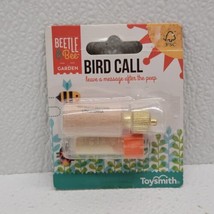 Beetle &amp; Bee Garden Bird Call Brass and Wood Bird Call Toysmith Gift Idea New! - £8.16 GBP