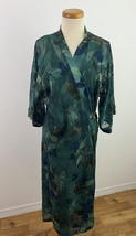 Vintage California Dynasty Women&#39;s Robe &amp; Nightgown Green Leaf Embellished - £29.89 GBP