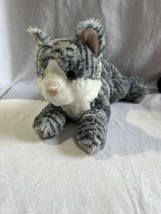 Aurora 15&quot; Lily Cat Flopsie Stuffed Plush Animal Toy Gray Striped green ... - £9.92 GBP
