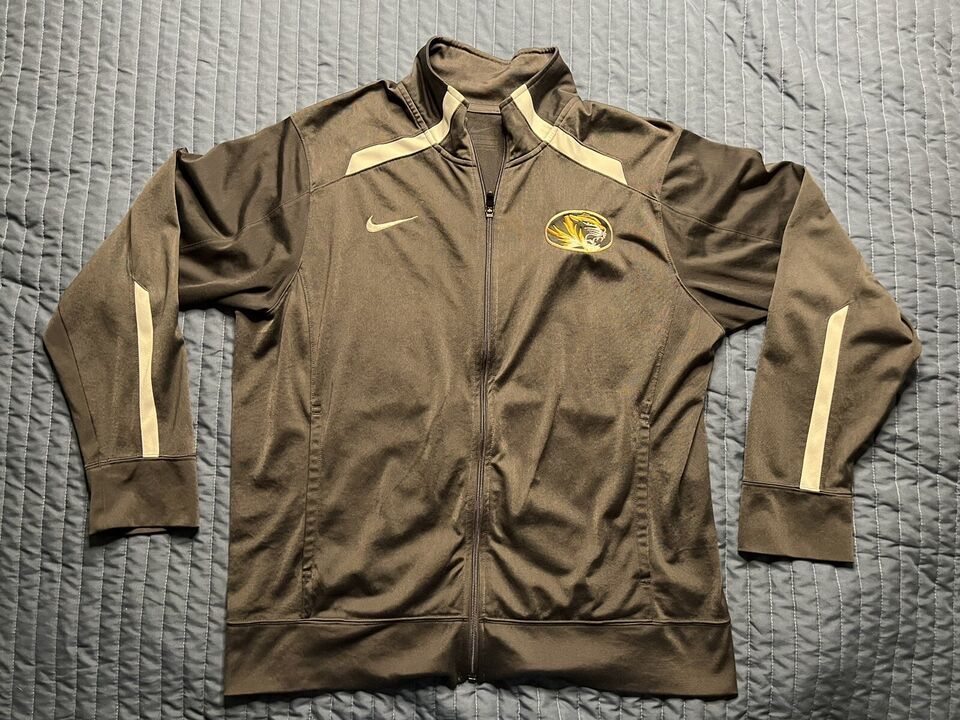 Nike Track Jacket Men’s Medium Black Missouri Tigers Missou Full Zip 598... - $16.00