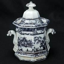 English Victorian Staffordshire Transferware Sugar Bowl Mid 19th Century - £48.39 GBP