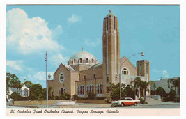 St Nicholas Greek Orthodox Church Tarpon Springs Florida 1960s postcard - $5.94