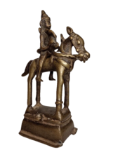 Antico Indù Jain Bronzo Figura Di Khandoba &quot; Cavallo E Rider - £309.87 GBP