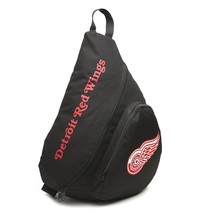 Detroit Red Wings NHL Black Book Bag Camera Back Pack School Slingback C... - $20.99