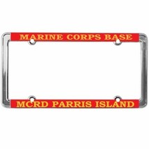 Usmc Marine Corps Base Mcrd Parris Island Made In Usa License Plate Frame - £28.76 GBP