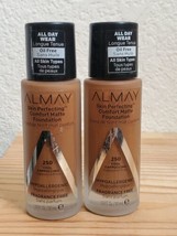 2x Almay Skin Perfecting Comfort Matte Foundation Cool Cappuccino #250 - $14.01