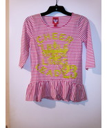 Derek Heart Girl multi-color striped peplum hem scoop neck shirt M      103 - $143.05 MXN
