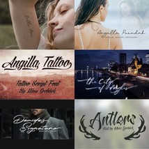 Premium Tattoo Font 250+ Bundle Professional Tattoo Design Digital Download - $5.99