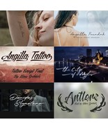 Premium Tattoo Font 250+ Bundle Professional Tattoo Design Digital Download - $111.91 MXN