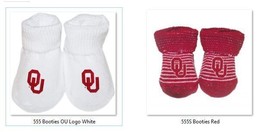 NCAA University of Oklahoma Sooners Newborn Baby Booties Sock Two Feet Ahead - £9.58 GBP