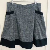 The Limited A-line Skirt Navy Blue White Pockets Side Zip Lined Size Large - £13.14 GBP