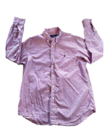 Polo Ralph Lauren Long Sleeve Men's Large RN 41381 Button Down Pink Plaid - $13.98