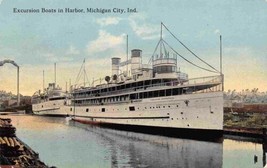 Excursion Steamers Theodore Roosevelt Michigan City Harbor Indiana 1912 ... - $6.93