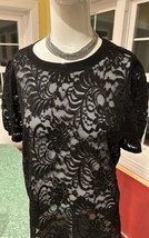 Gorgeous Goth Sexy Torrid Sheer Lacy Puff Sleeve Top Size M/L New NWT - $16.16