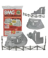 BMC Classic Marx Axis Ambush - 14pc Gray Plastic Army Men Playset Access... - £28.30 GBP