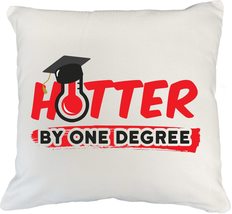 Make Your Mark Design Hotter by One Degree. White Pillow Cover for Stude... - £19.34 GBP+