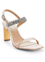 Kaleidoscope Blush Square Toe Jewel Sandals   UK 6         (F308) - £32.18 GBP