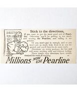 Pearline Laundry Detergent Soap 1897 Advertisement Victorian Cleaning AD... - €17,15 EUR