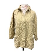  Ashley Stewart 22W Beige Linen Blend Button Up Shirt – Plus Size Top - $418.06 MXN