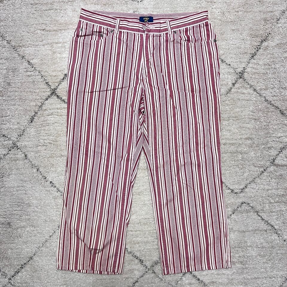 Oshkosh B'gosh Pants Red White Striped Junior Size 10 - $17.82