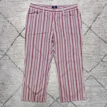 Oshkosh B&#39;gosh Pants Red White Striped Junior Size 10 - $17.82