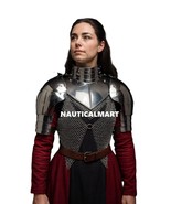Medieval Lady Knight Polished Steel Brave Lady Warrior Pauldrons,Gorget,... - $2,372.28 MXN
