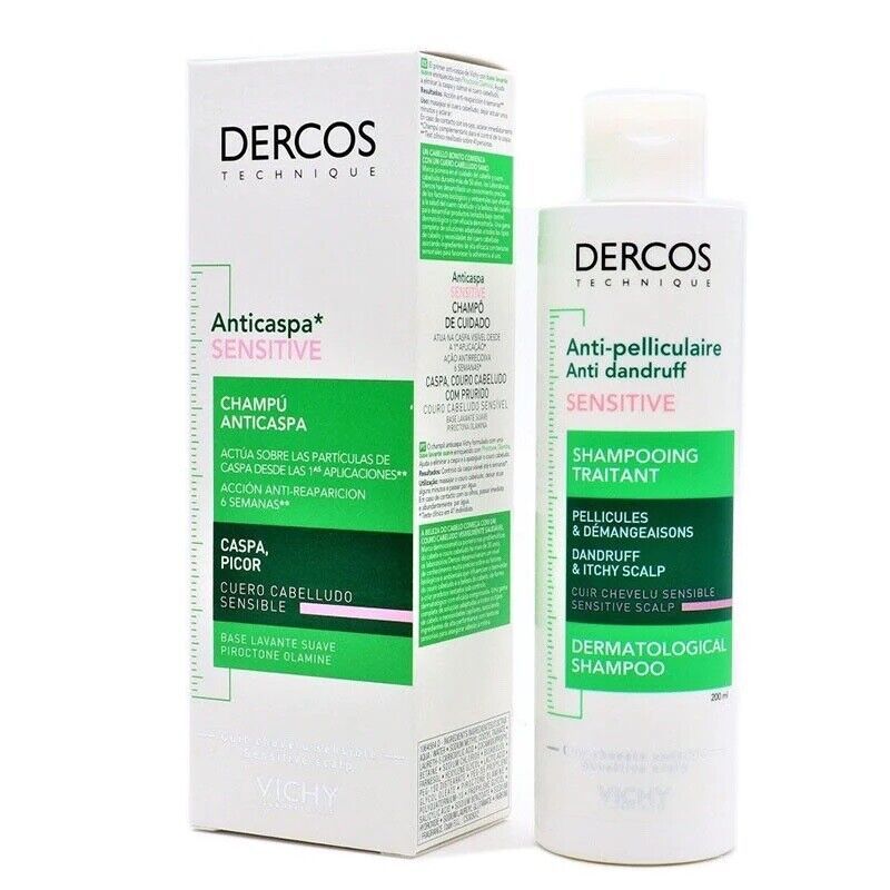 VICHY Dercos Sensitive Skin anti-dandruff shampoo NEW 200ml FREE SHIPPING - $27.71
