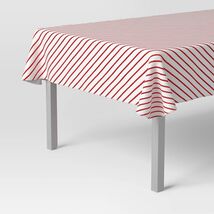 Wondershop Christmas Red Striped PEVA Vinyl Tablecloth 84x60 Rectangular - $186.39 MXN Wondershop Christmas Red Striped PEVA Vinyl Tablecloth 84x60 Rectangular - $186.39 MXN
