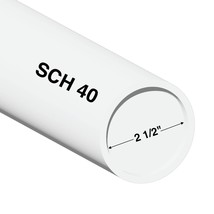 2-1/2&quot; Schedule 40 PVC Pipe (2-1/2&quot;x2&#39;) - $48.99