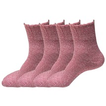 4 Pairs Womens Soft Winter Wool Thick Knit Thermal Warm Crew Cozy Boot S... - $10.99