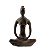 Yoga Goddess Meditating Statue 41434 Full Lotus 8.3&quot; H Resin Brown  - $50.09 CAD