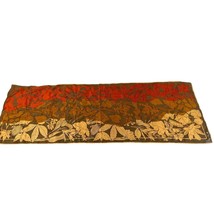 VTG Vera Ladybug Oblong 45&quot; x 15&quot; Acetate Scarf Ladies Leaves Fall Orange - $393.25 MXN