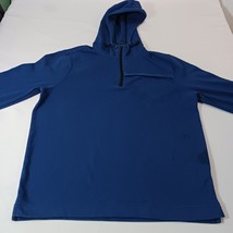 Banana Republic Men's Moisture Wicking 1/4 Zip Hoodie Blue Sweatshirt Size Large image 6