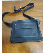 Roots Canada Black Natural Leather Crossbody Purse Satchel Shoulder Bag - $25.19