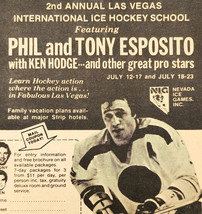 1976 2nd Annual Las Vegas Hockey School Advertisement Phil Esposito NIC ... - €25,67 EUR