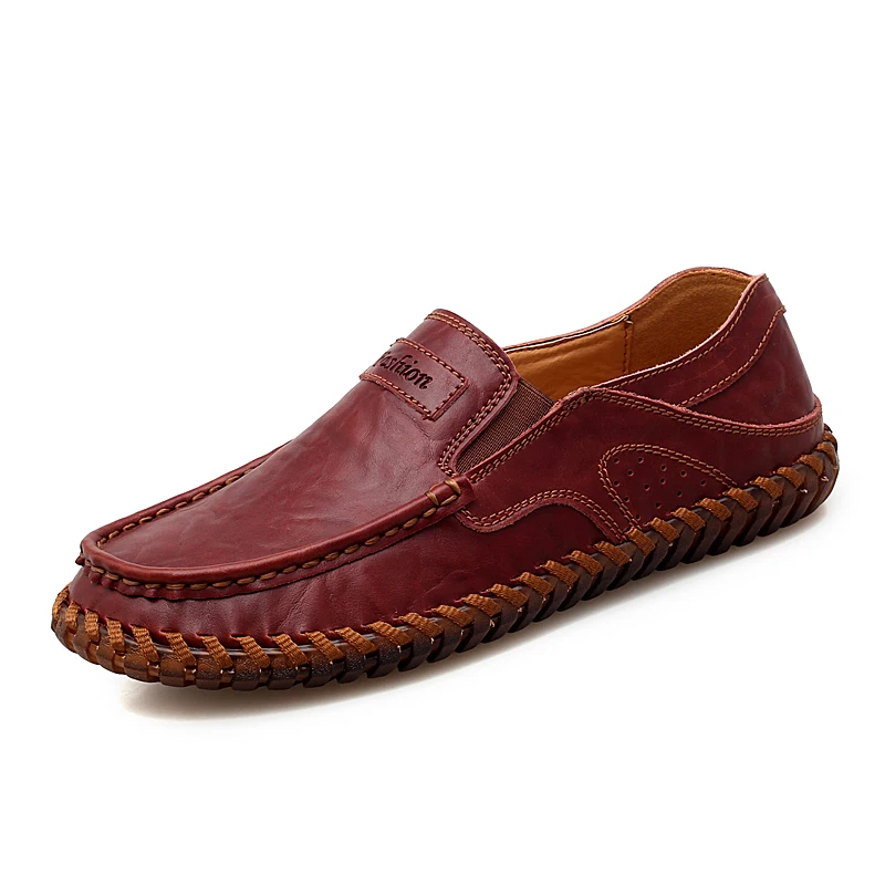 New Handmade Leather Men&#39;s Shoes Outdoor Men&#39;s Loafers Breathable Men&#39;s ... - £35.65 GBP