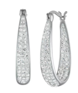 Chrystina Inside Out Crystal Hoop Earrings - £11.97 GBP