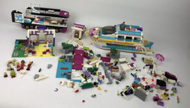 Lot of Lego Friends 41106 Pop Star Tour Bus Boat House Assorted Figures ++ LOOK - £95.79 GBP